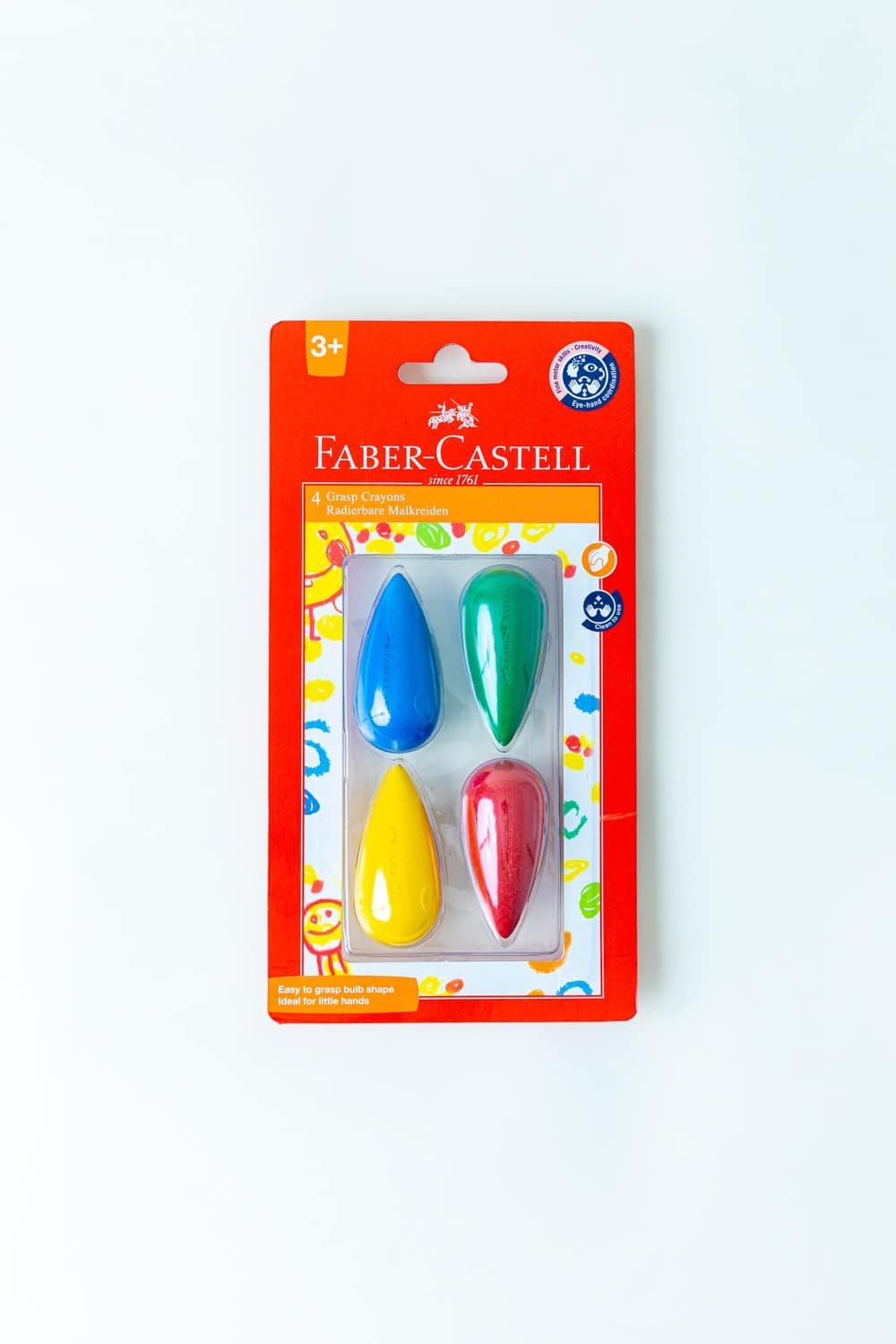 CRAYONS PLASTIC EASY GRASP MIXED FABER