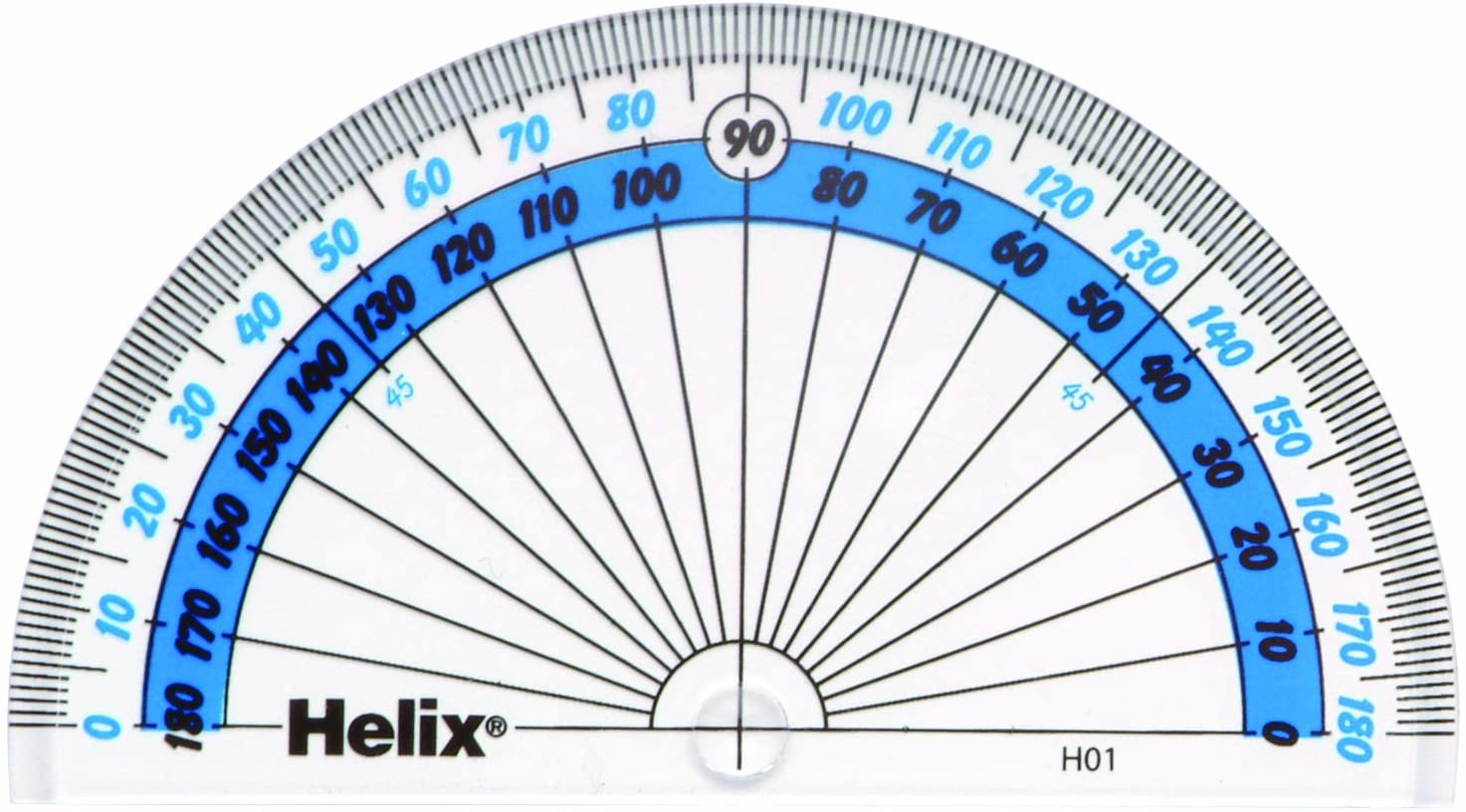 PROTRACTOR 180 DEGREES HELIX